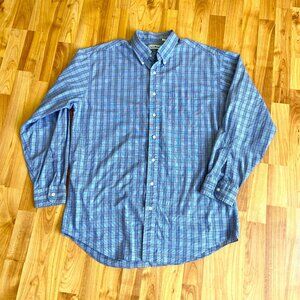 L. L. Bean long sleeve plaid button front shirt